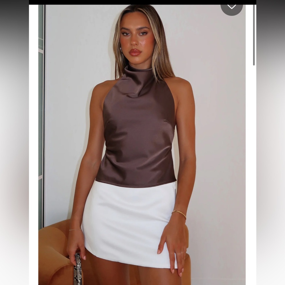 White fox new white skirt size large